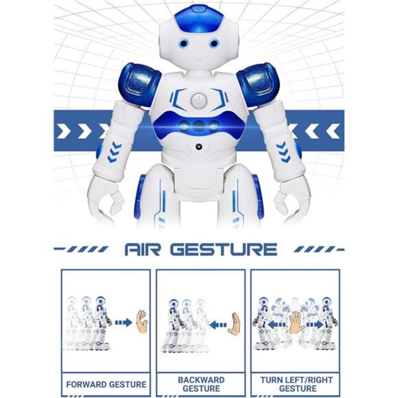 RC Robot Toys for Kids,Gesture & Sensing Programmable Remote Control Smart Robot - Picture 2 of 7